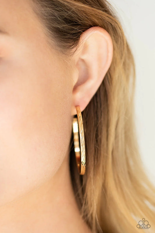 Paparazzi Reporting for Duty - Gold Earrings