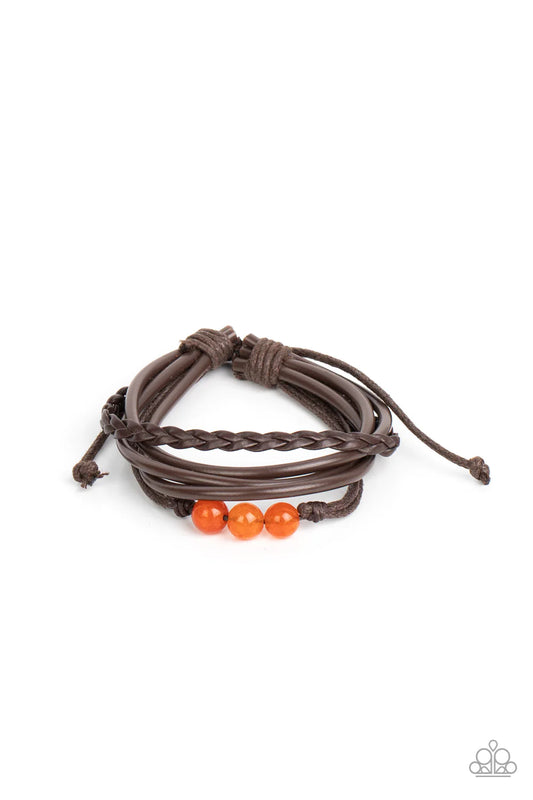 Paparazzi Rest Easy - Orange Bracelet