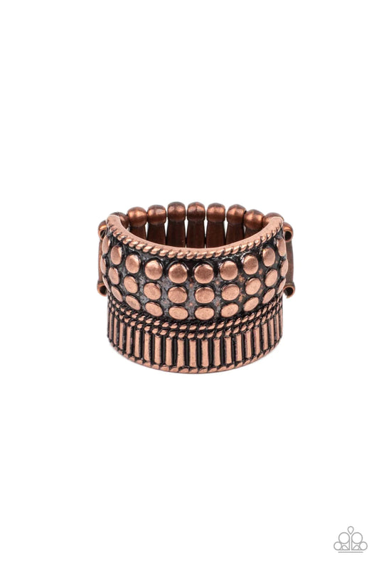 Paparazzi Tenacious Texture - Copper Ring