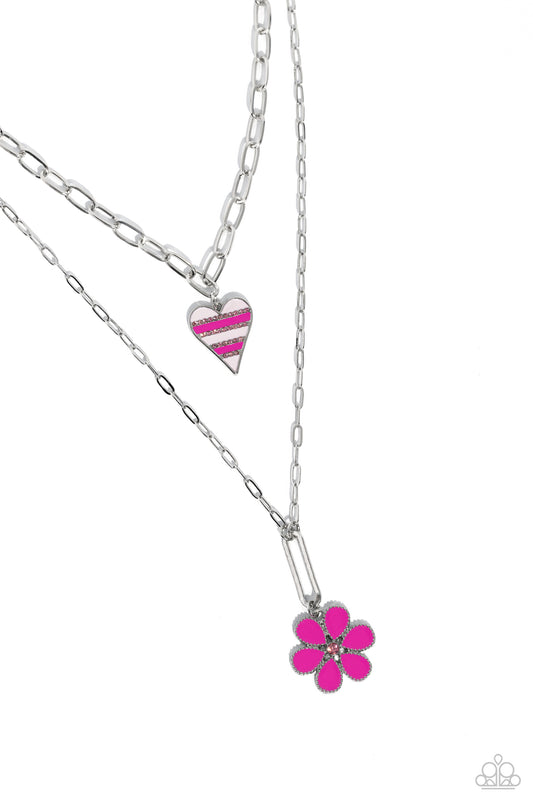 Paparazzi Childhood Charms - Pink Necklace