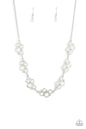 Paparazzi GRACE to the Top - White Necklace