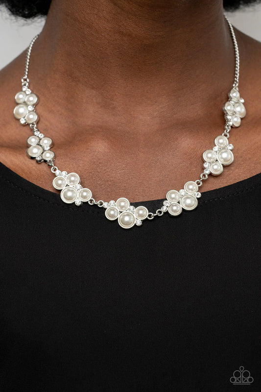 Paparazzi GRACE to the Top - White Necklace