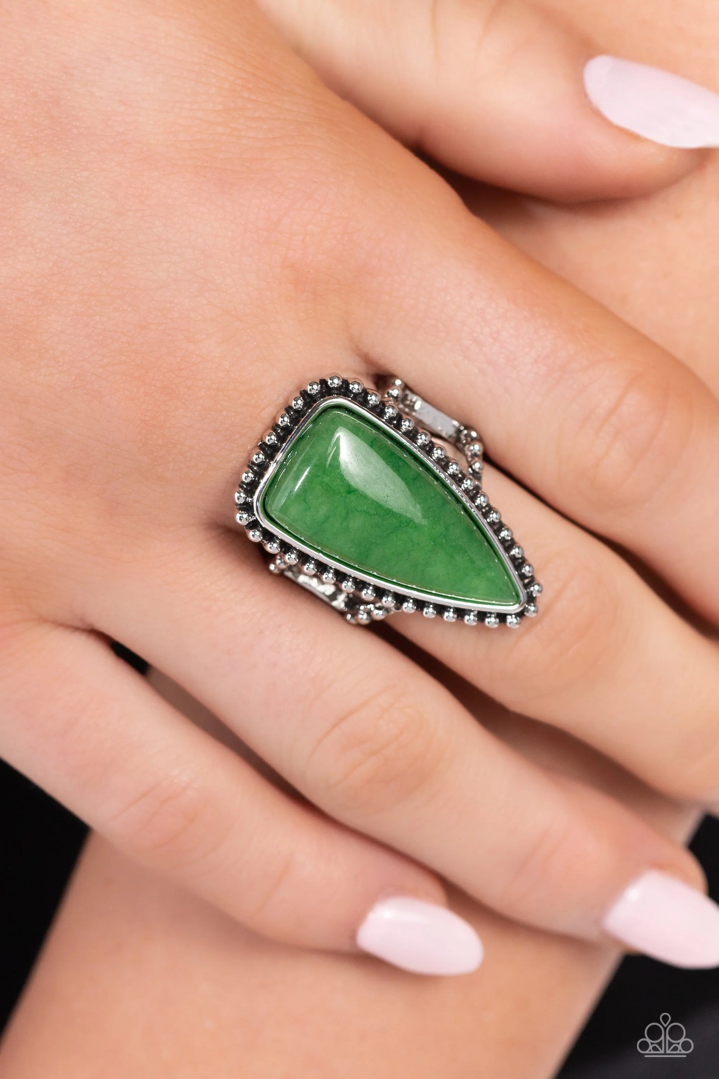 Paparazzi Earthy Engagement - Green Ring