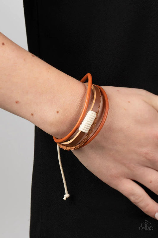 Paparazzi Trail Scout - Orange Bracelet