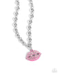Paparazzi Keepsake Kisser - Pink Lips Necklace