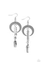 Paparazzi Lounging Laurel - Silver Moon Earrings