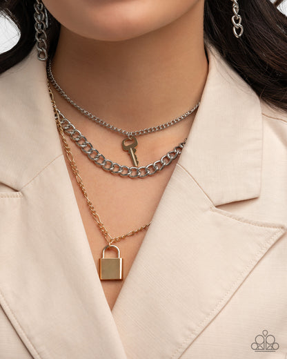 Paparazzi Low Key Layers - Multi Layered Necklace
