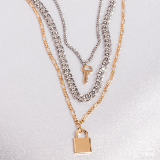 Paparazzi Low Key Layers - Multi Layered Necklace