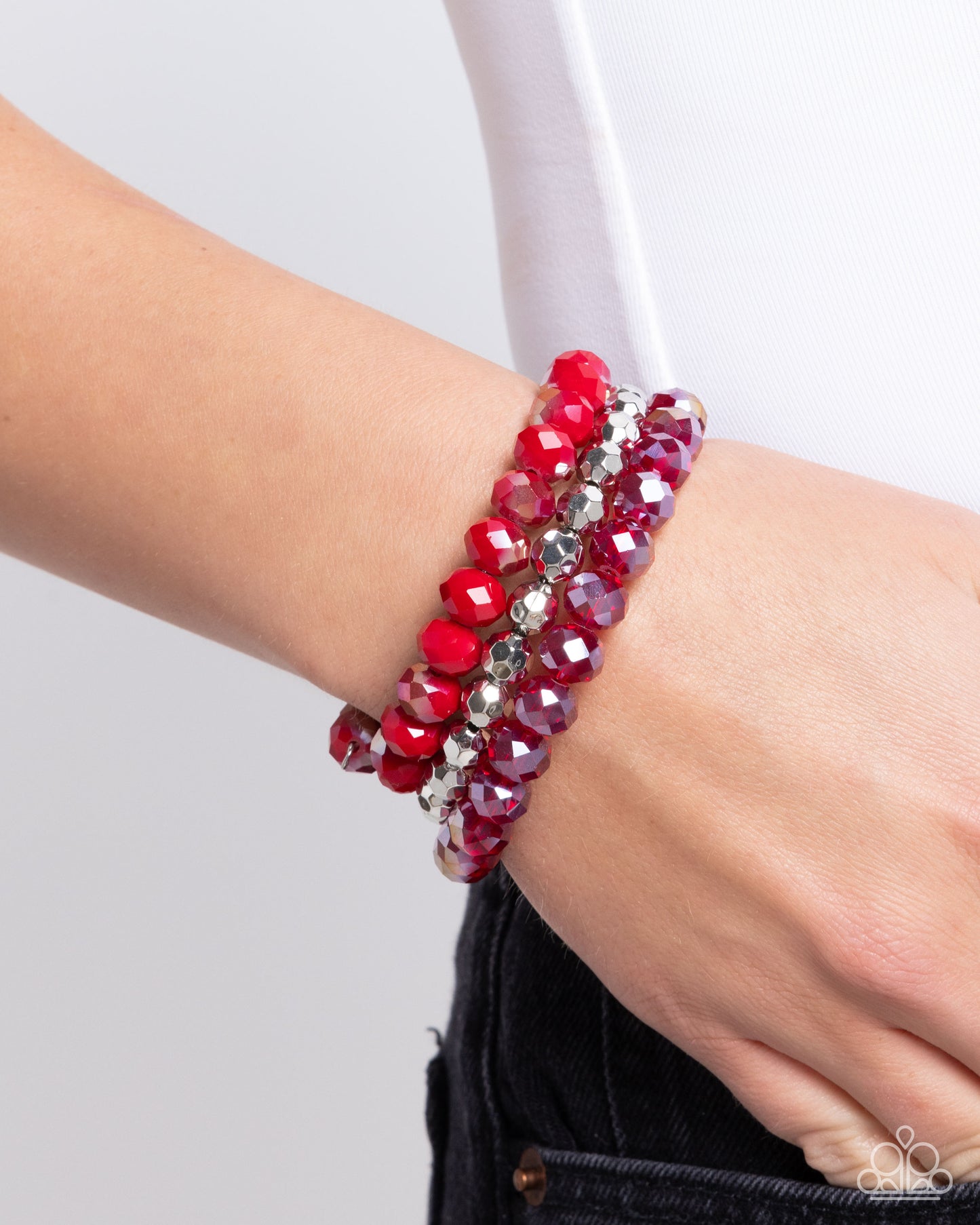Paparazzi Memorable Makeover - Red Coil Bracelet