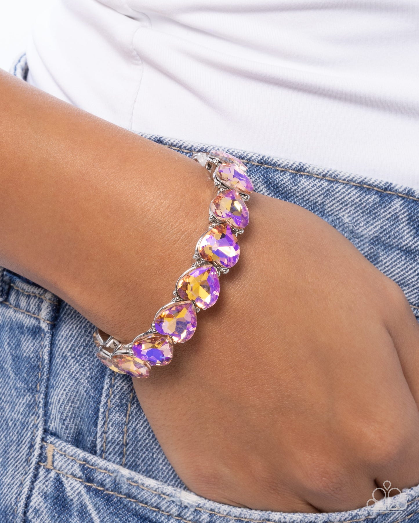 Paparazzi Only One You Love - Multi Heart Bracelet