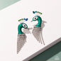 Paparazzi Pampered Peacock - Multi Green Earrings