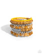 Paparazzi Plentiful Pizzaz - Yellow Coil Bracelet