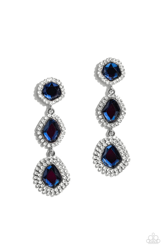 Paparazzi Prove Your ROYALTY - Blue Earrings