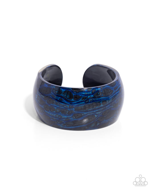 Paparazzi Radical Rendezvous - Blue Acrylic Cuff Bracelet