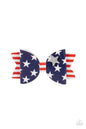 Paparazzi Red, White and Bows - Multi Star Hair Clip