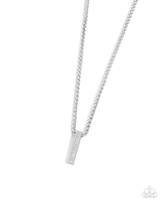 Paparazzi Roman Rebel - Silver Mens Necklace
