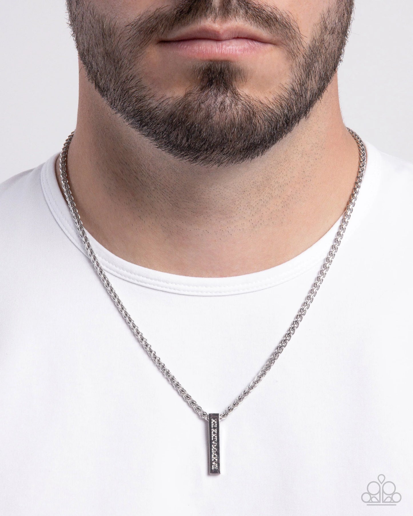Paparazzi Roman Rebel - Silver Mens Necklace