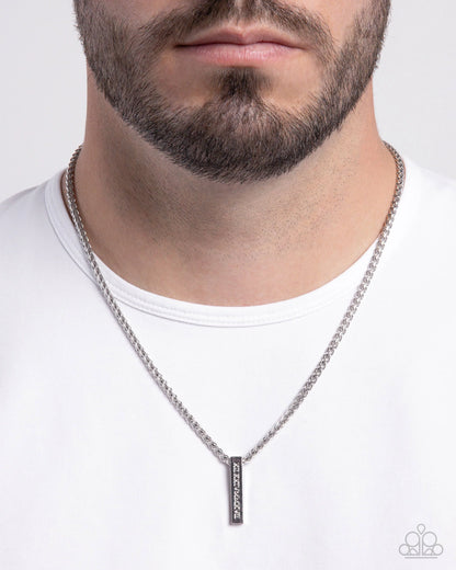 Paparazzi Roman Rebel - Silver Mens Necklace