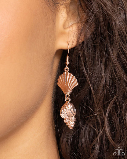 Paparazzi Seashell Sonata & Shell, I Was In The Area - Rose Gold Complete Set