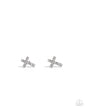 Paparazzi Sacred Shimmer - Silver Cross Earrings