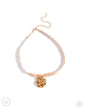 Paparazzi Seize The Spring - Gold Rose Choker Necklace