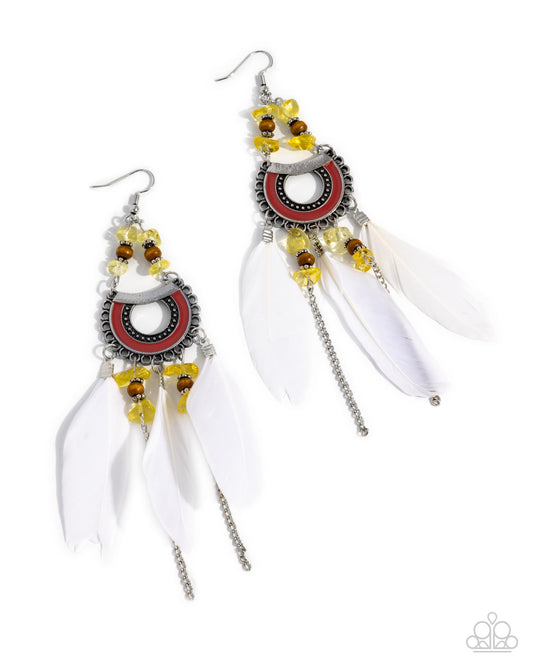 Paparazzi Serene Stage - Yellow Multi Earrings