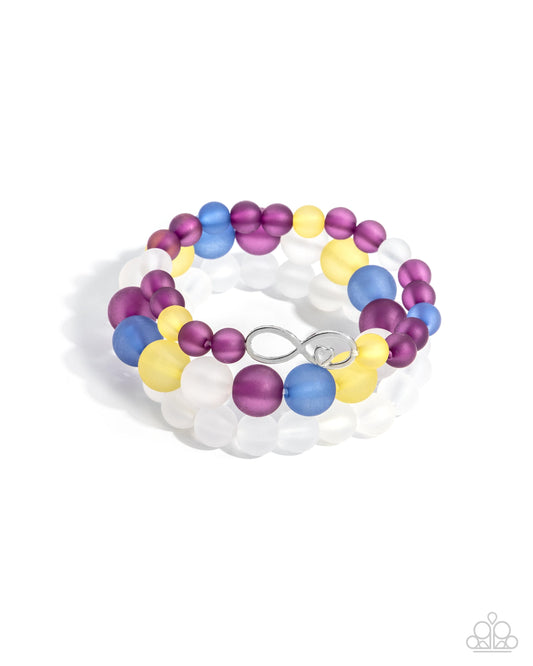 Paparazzi Simplistic Stack - Multi Purple Infinity Bracelet