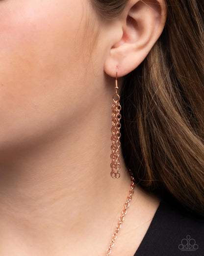 Paparazzi Skyward Shells - Copper Butterfly Necklace