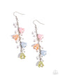 Paparazzi Snow Drops - Multi Tulip Flower Earrings