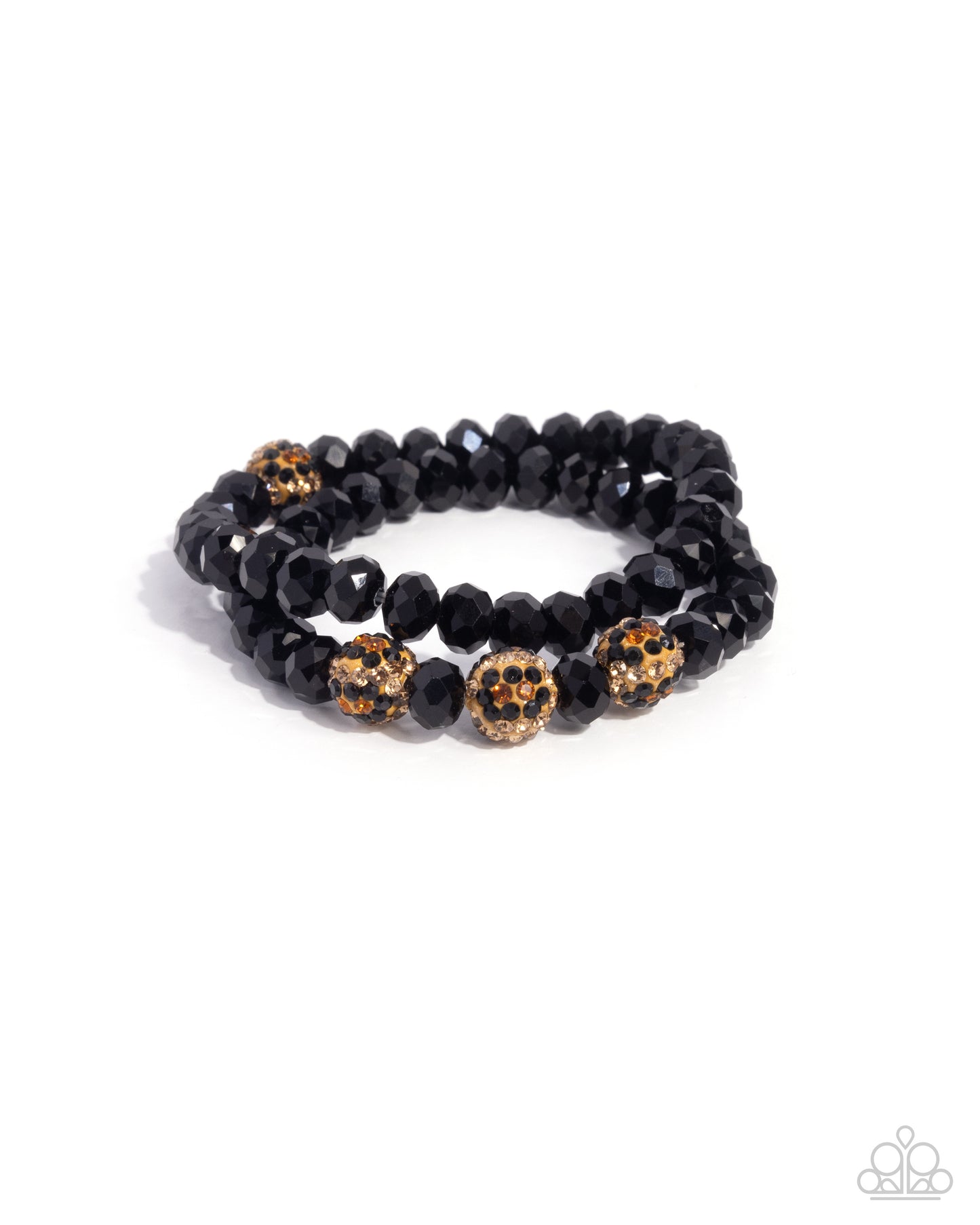 Paparazzi Speckled Sentiment - Black Leopard Print Bracelet