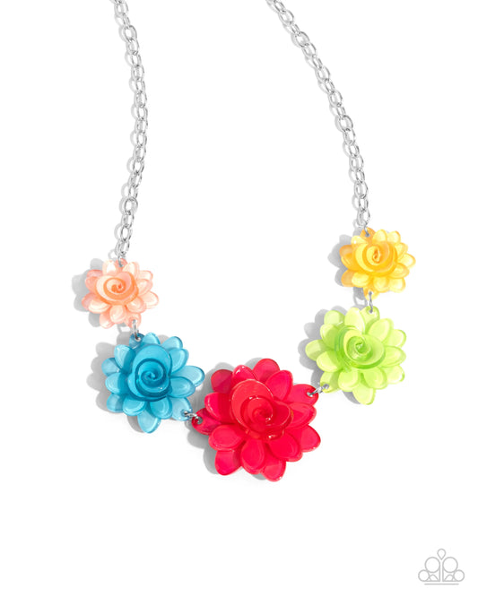 Paparazzi Spring Break Style - Multi Flower Necklace