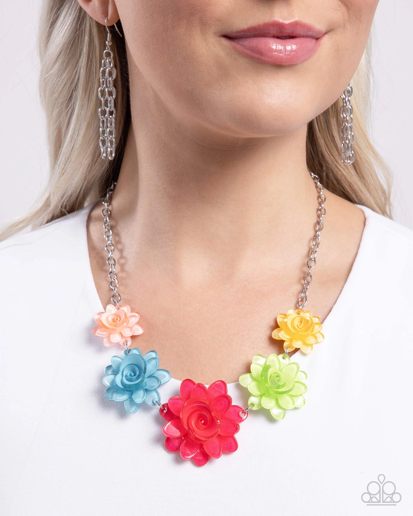 Paparazzi Spring Break Style - Multi Flower Necklace