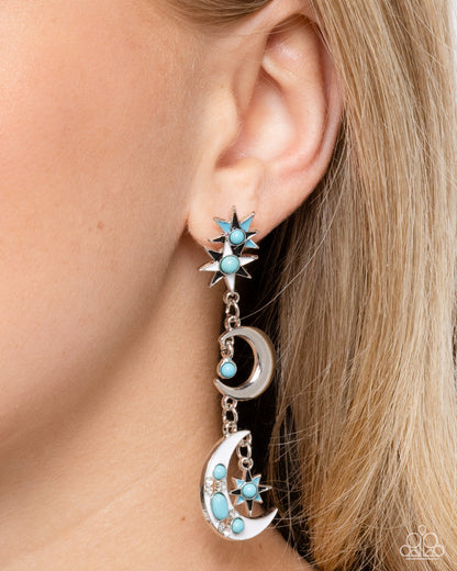 Paparazzi Stellar Serendipity - Blue Moon Star Post Earrings