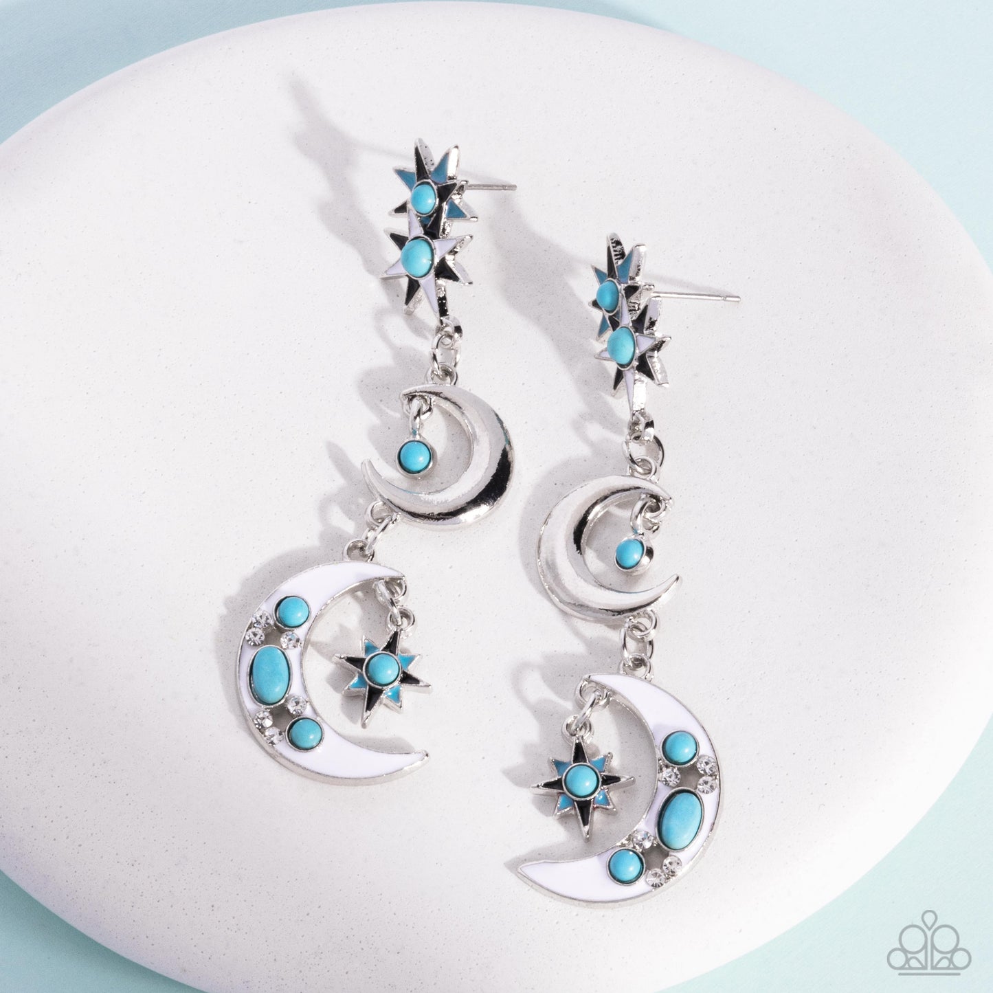 Paparazzi Stellar Serendipity - Blue Moon Star Post Earrings