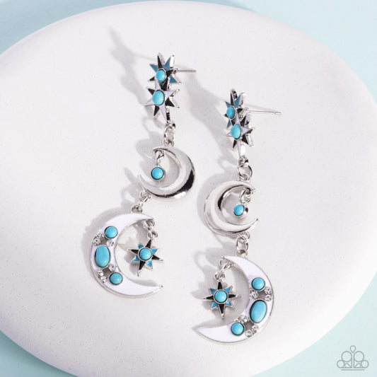 Paparazzi Stellar Serendipity - Blue Moon Star Post Earrings