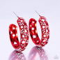 Paparazzi Stellar Significance - Red Star Hoop Earrings