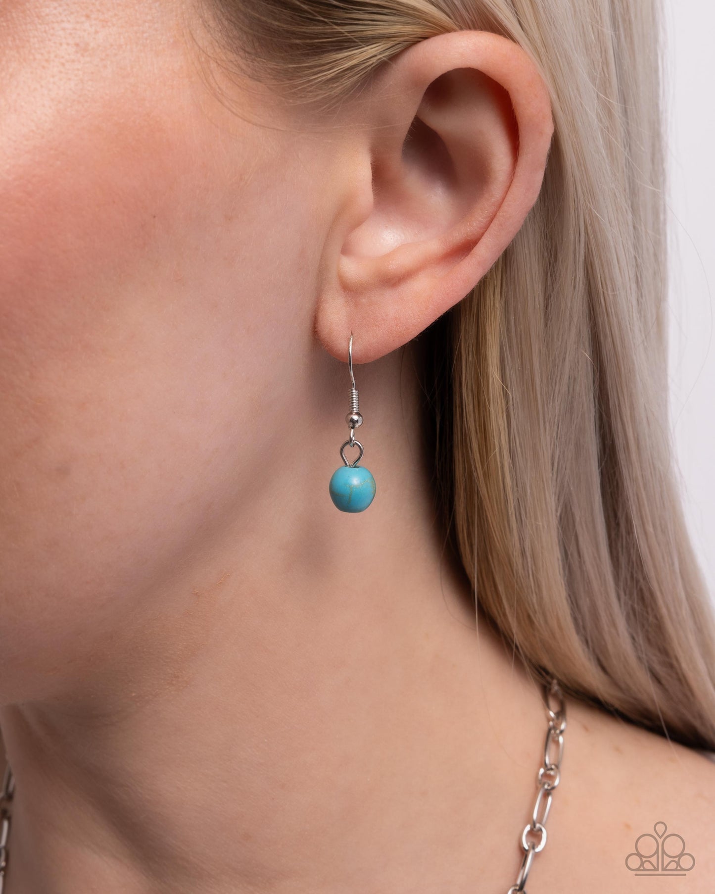 Paparazzi Stony Strength - Blue Crackled Stone Necklace