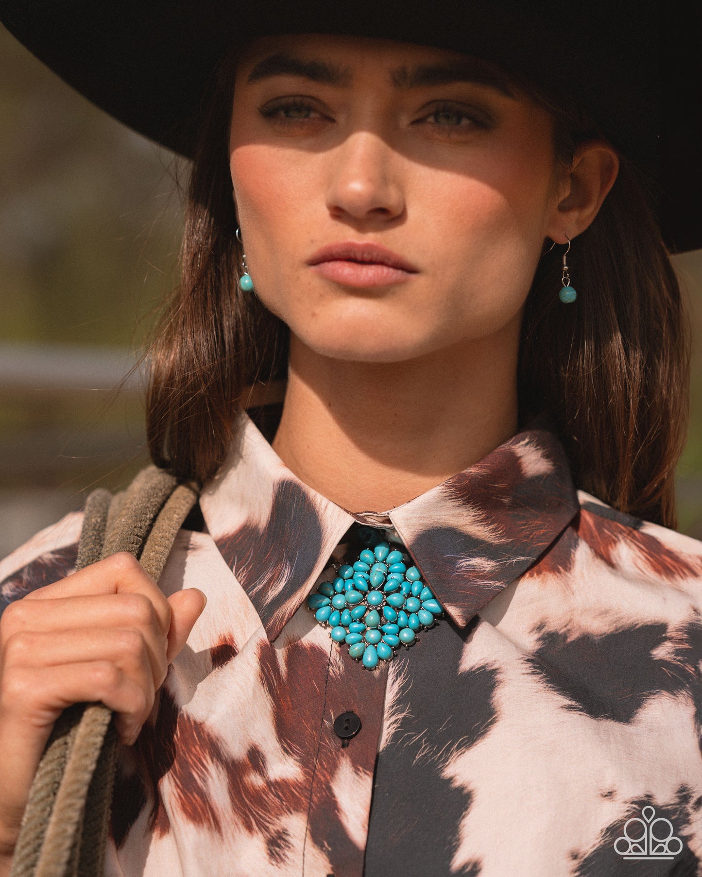 Paparazzi Stony Strength - Blue Crackled Stone Necklace