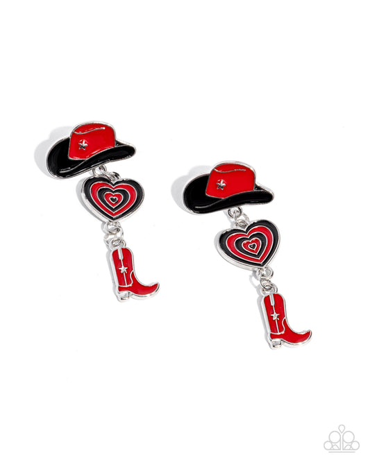 Paparazzi Swing Dance Delight - Multi Red Earrings