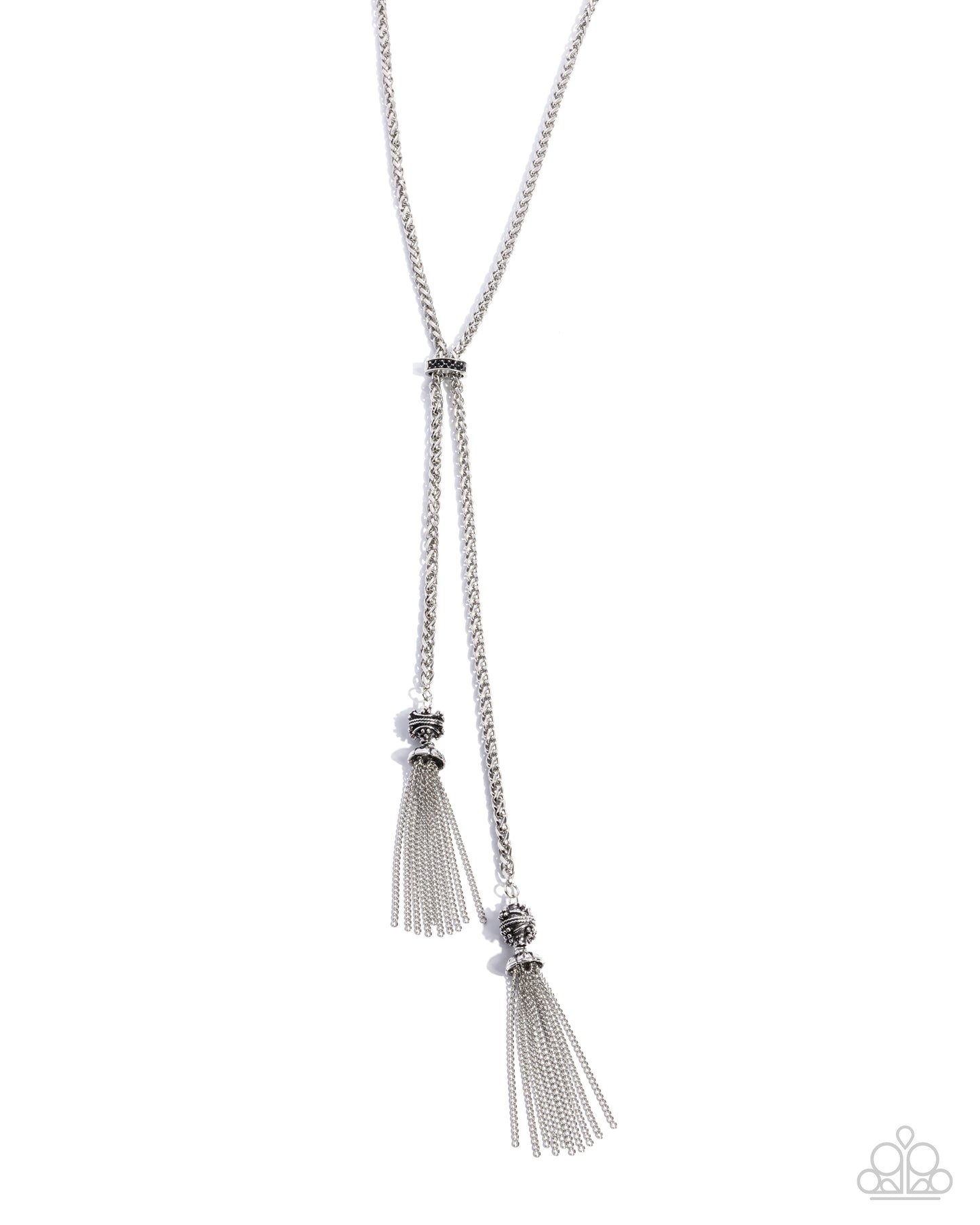 Paparazzi Tassel Transit - Silver Neckalce