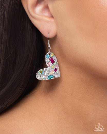 Paparazzi Tender Treasure - Multi Heart Earrings