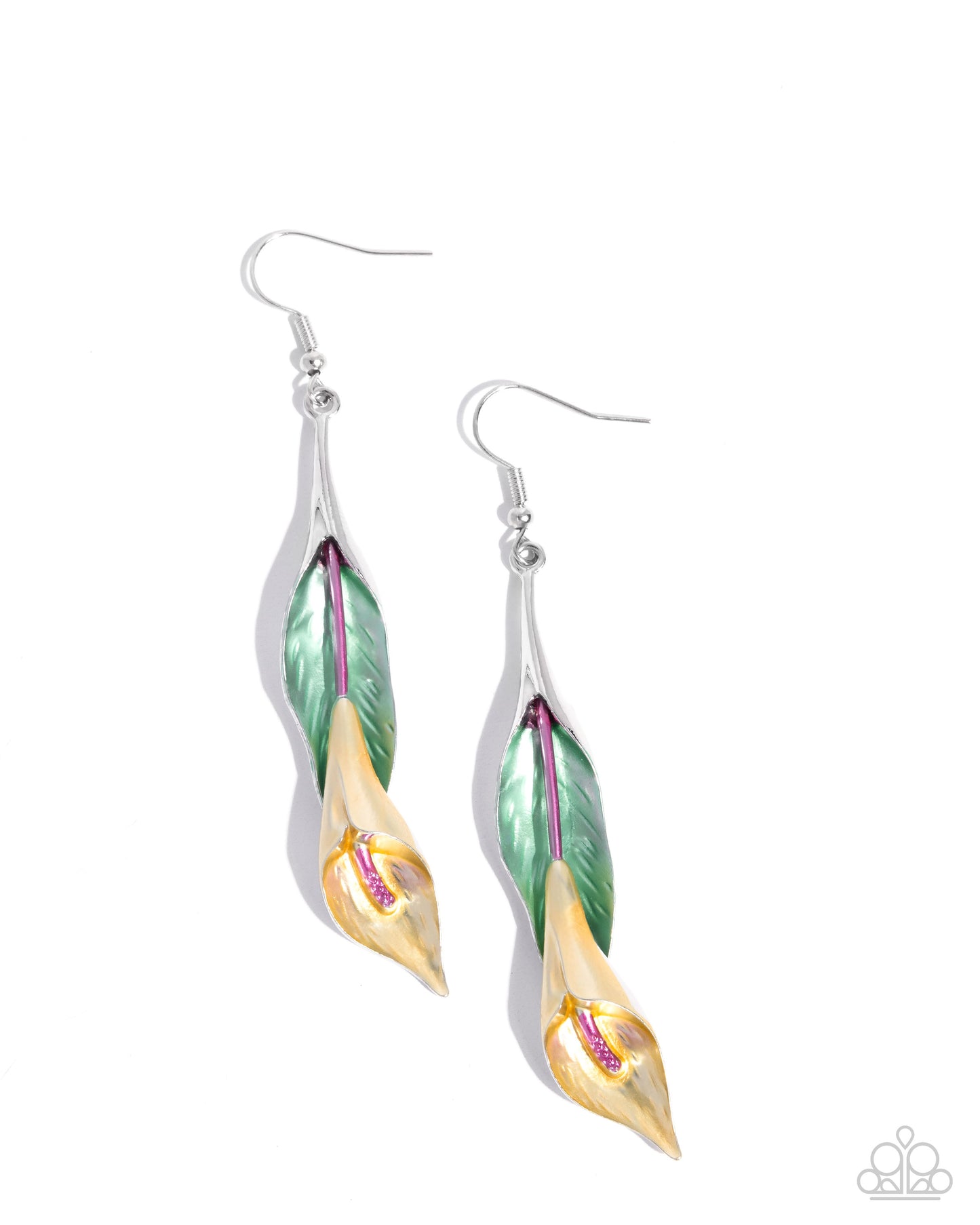 Paparazzi Tulip Tutor - Yellow Flower Earrings