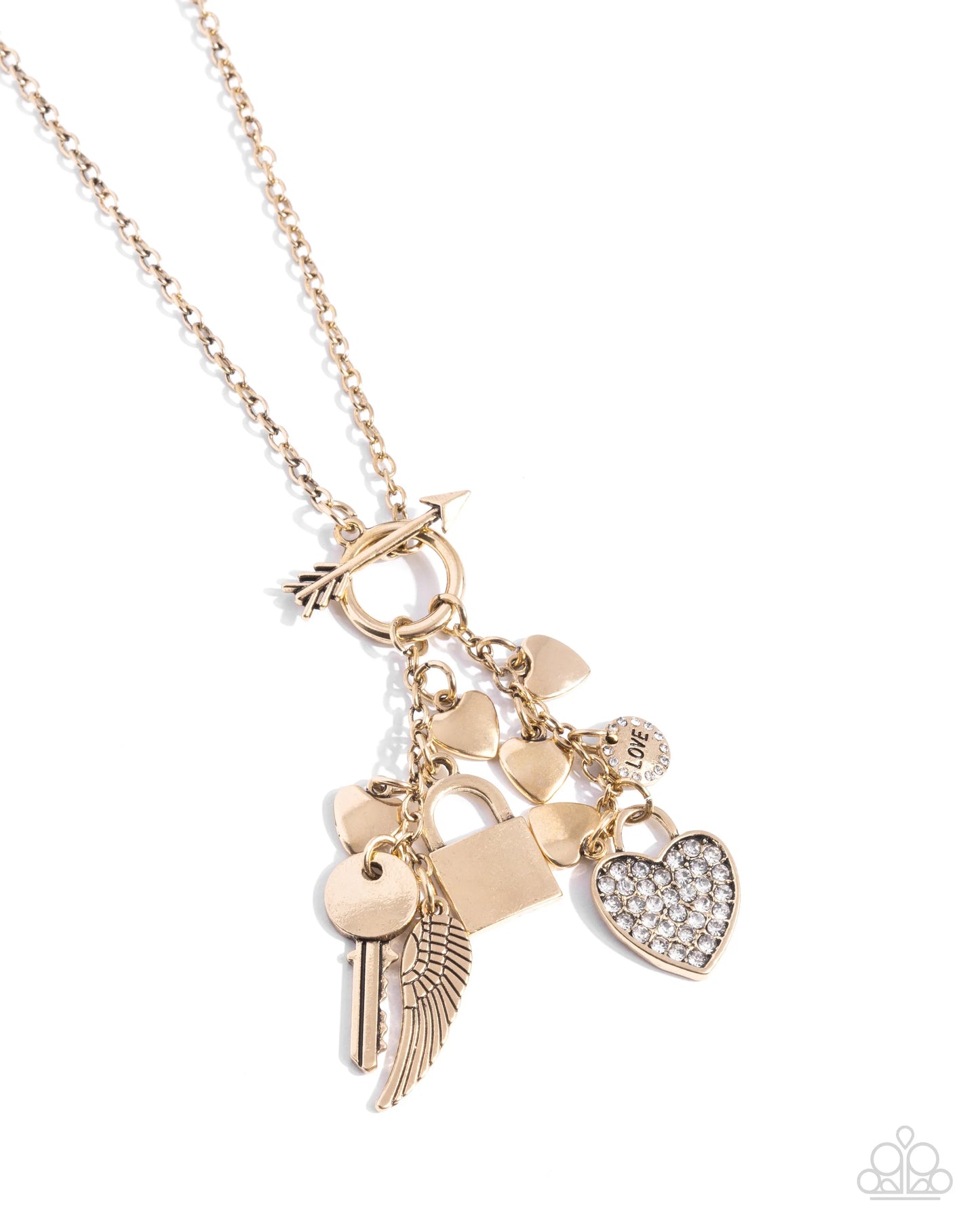 Paparazzi Valentines Venture - Gold Charm Necklace