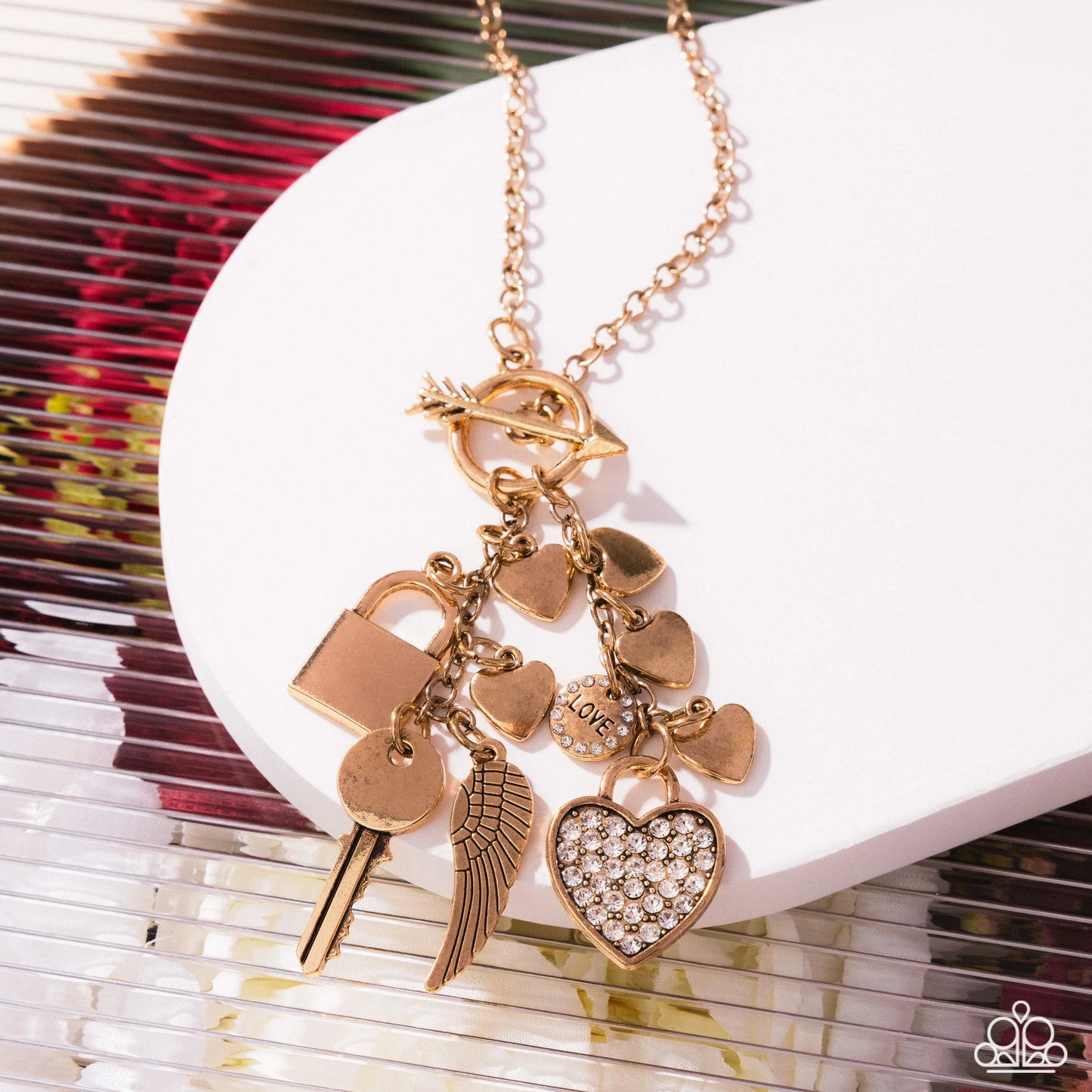 Paparazzi Valentines Venture - Gold Charm Necklace