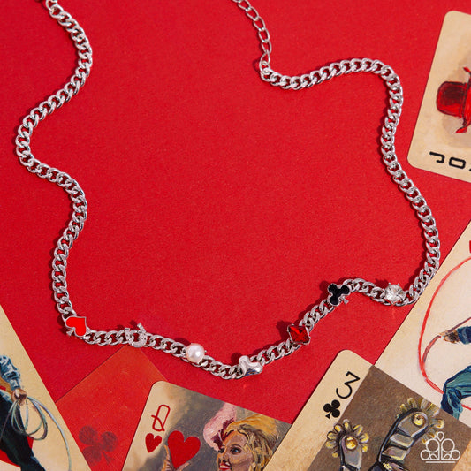 Paparazzi Vegas Vault - Red Black Necklace