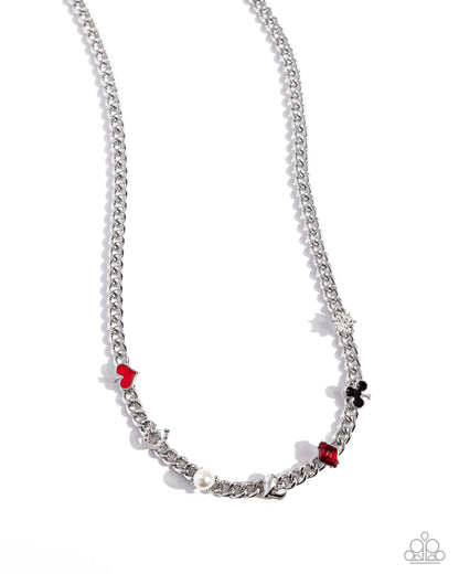 Paparazzi Vegas Vault - Red Black Necklace