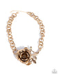 Paparazzi Whimsical Appearance - Gold Rose Necklace