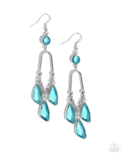 Paparazzi Winged Wardrobe - Blue Earrings