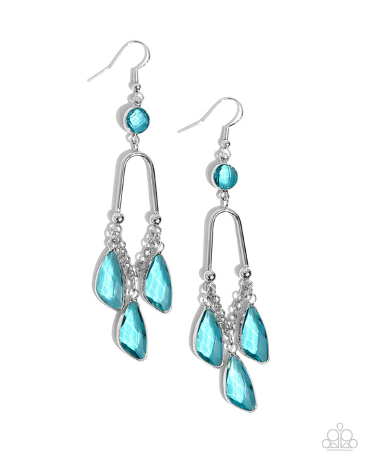 Paparazzi Winged Wardrobe - Blue Earrings
