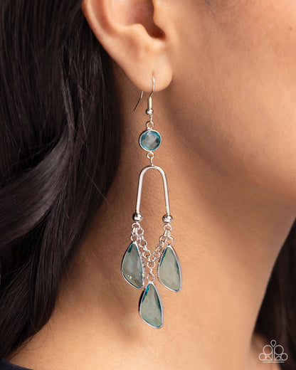Paparazzi Winged Wardrobe - Blue Earrings